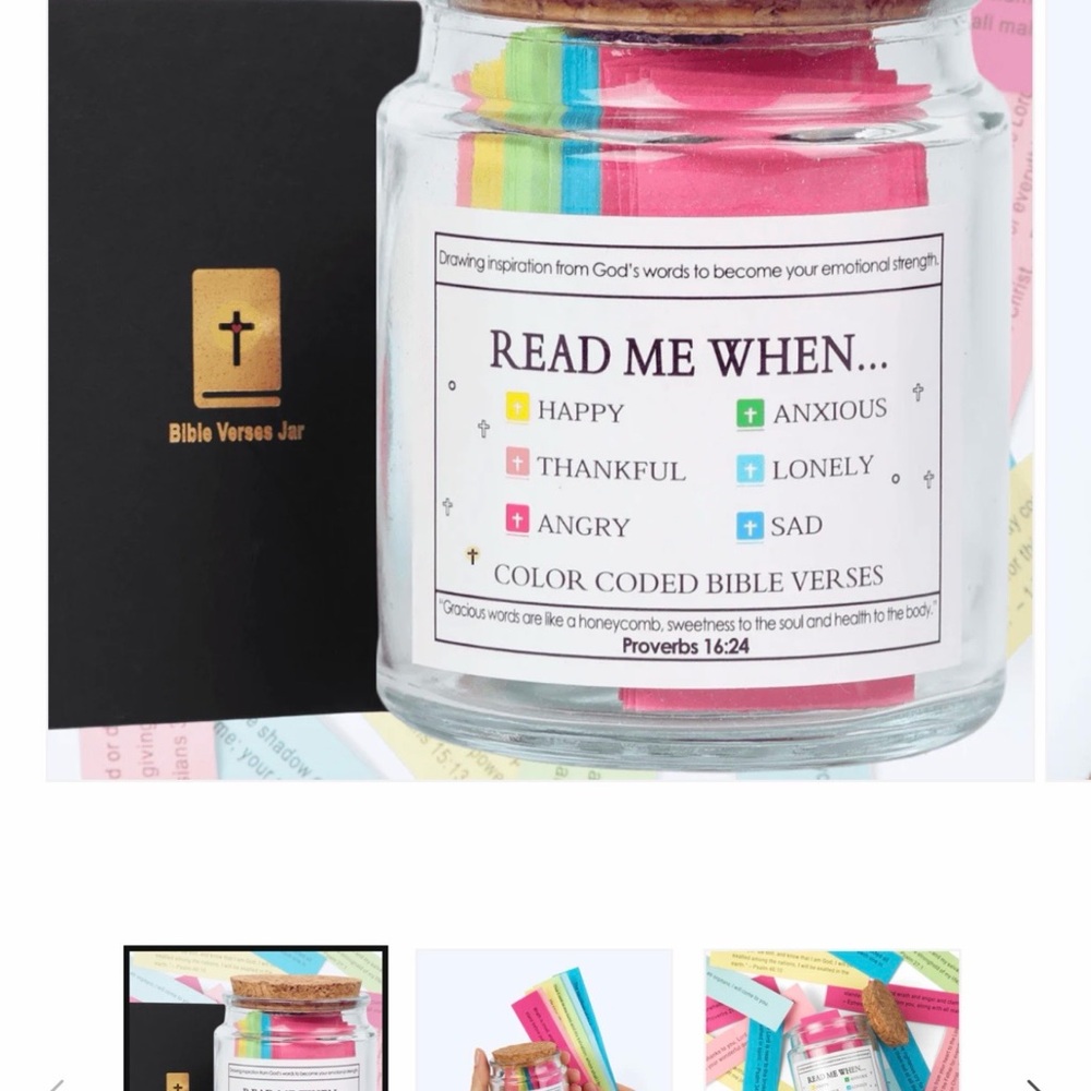 Bible Verses Jar with Color Coded Verses